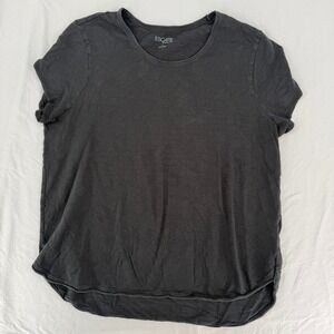 Escape by Habitat Clothes Womens Large Black 100% Cotton Slub Knit Top 10007